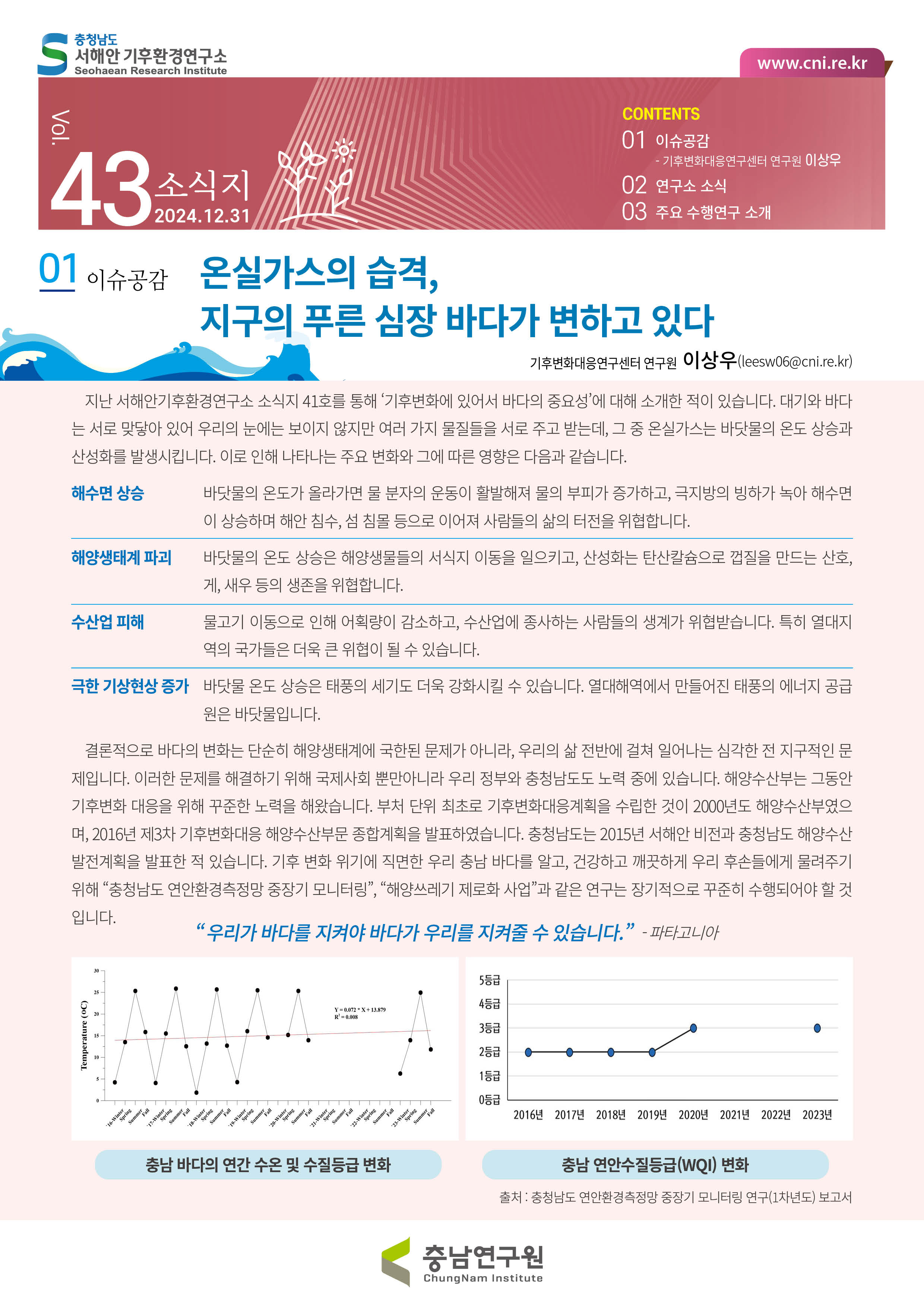 서해안기후환경연구소 소식지 제43호제43호